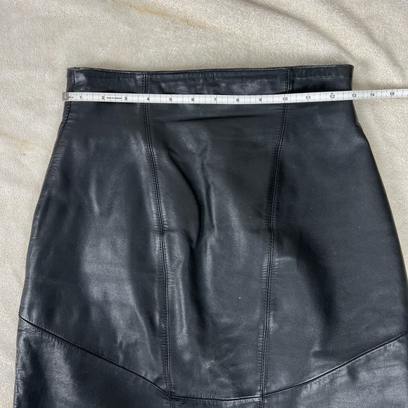 RETRO vintage Wilson’s black leather pencil skirt 80’s size XS - Picture 4 of 10